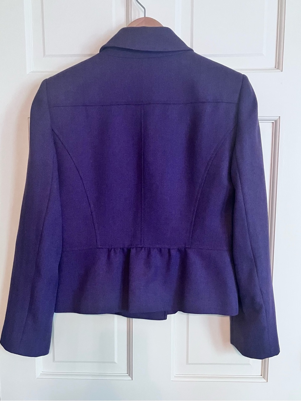 Tahari Arthur S Levine Jacket Blazer Purple Double Breasted 8P - Picture 2 of 15